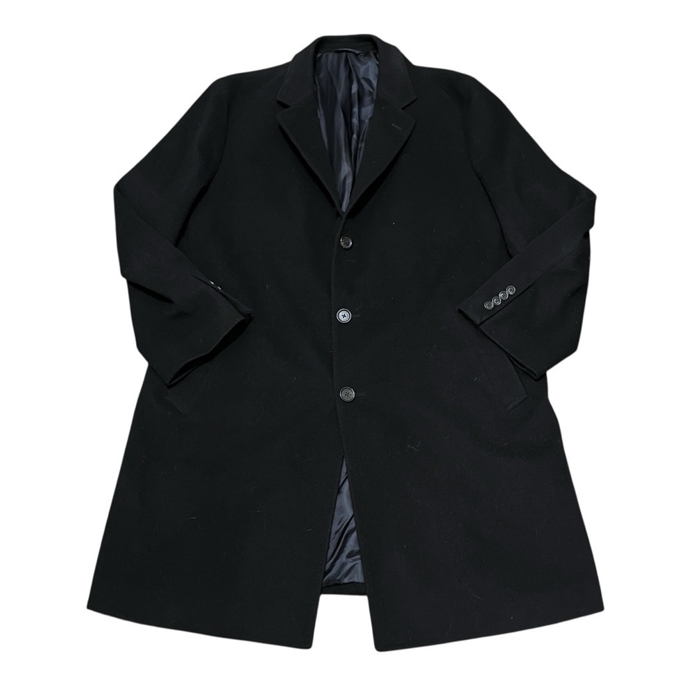 Brooks Brothers Black Wool Overcoat